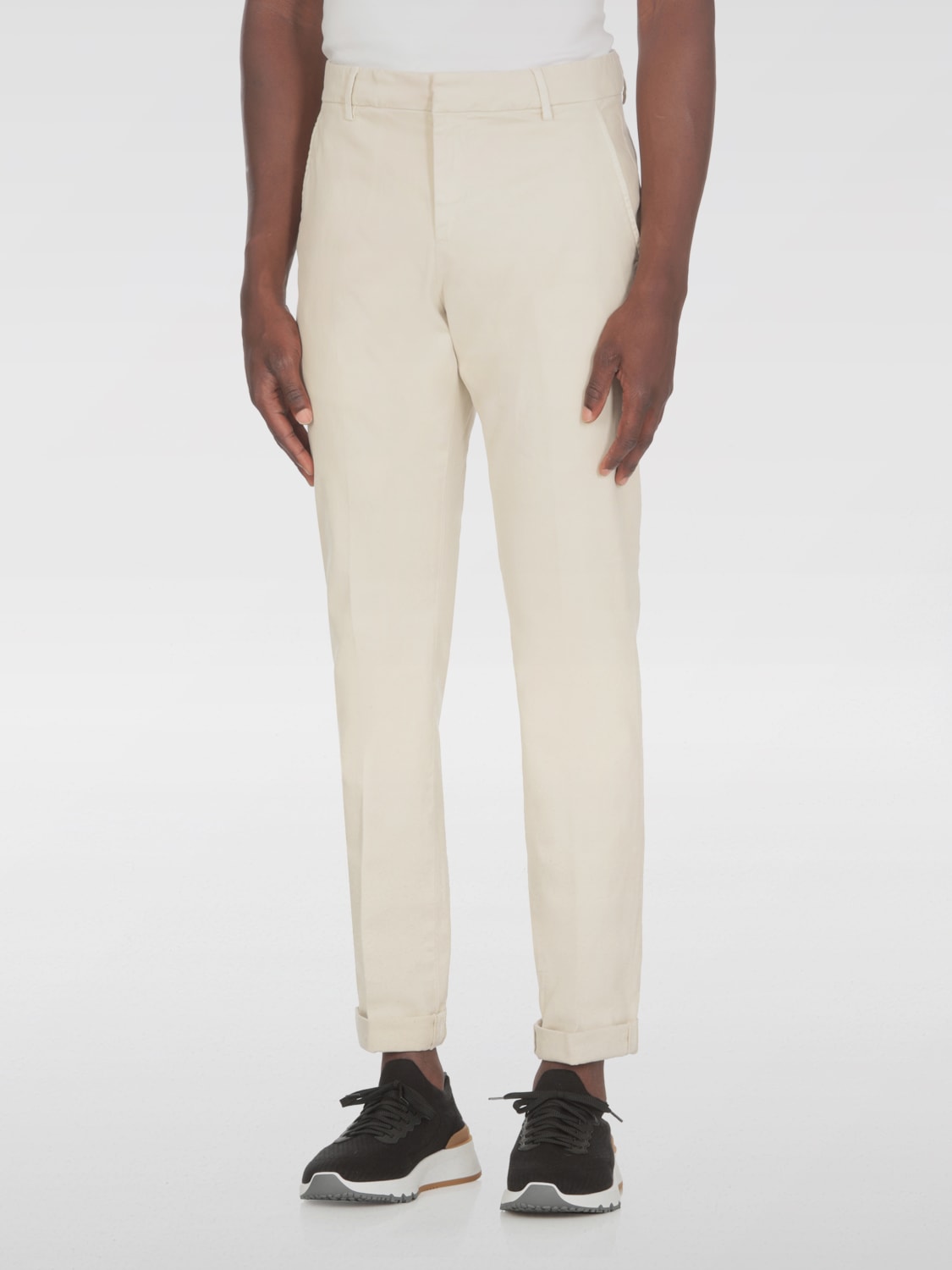 DONDUP PANTS: Pants men Dondup, Ivory - Img 1