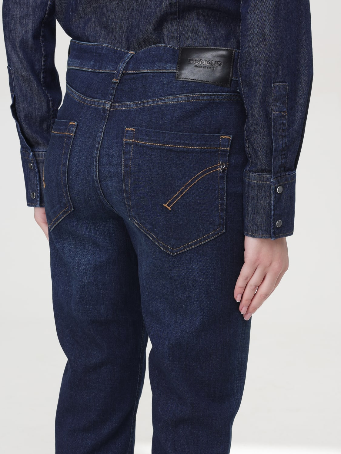 DONDUP PANTALONE: Pantalone cropped Dondup, Denim - Img 3