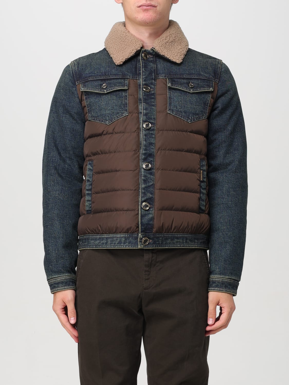 Giglio Giacca di jeans con pannelli imbottiti Moorer