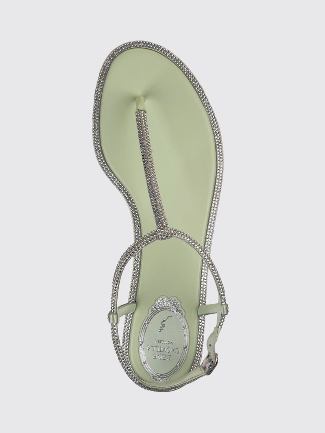 RENE CAOVILLA SANDALES À TALONS: Chaussures basses femme Rene Caovilla, Vert - Img 4