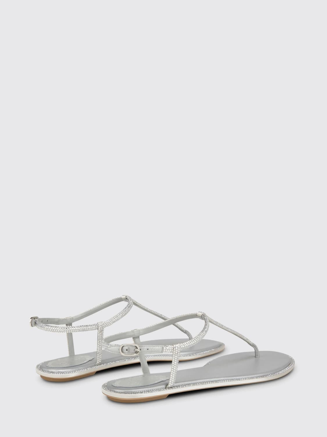 RENE CAOVILLA SANDALES À TALONS: Chaussures basses femme Rene Caovilla, Gris - Img 3