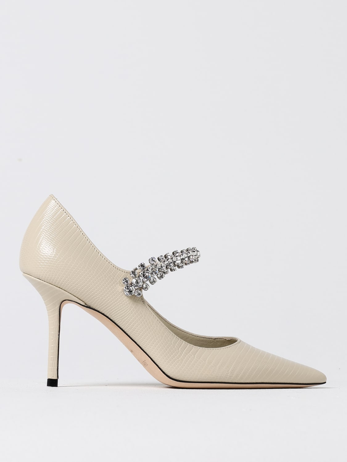 Giglio Pump Bing Jimmy Choo in pelle con strass incastonati