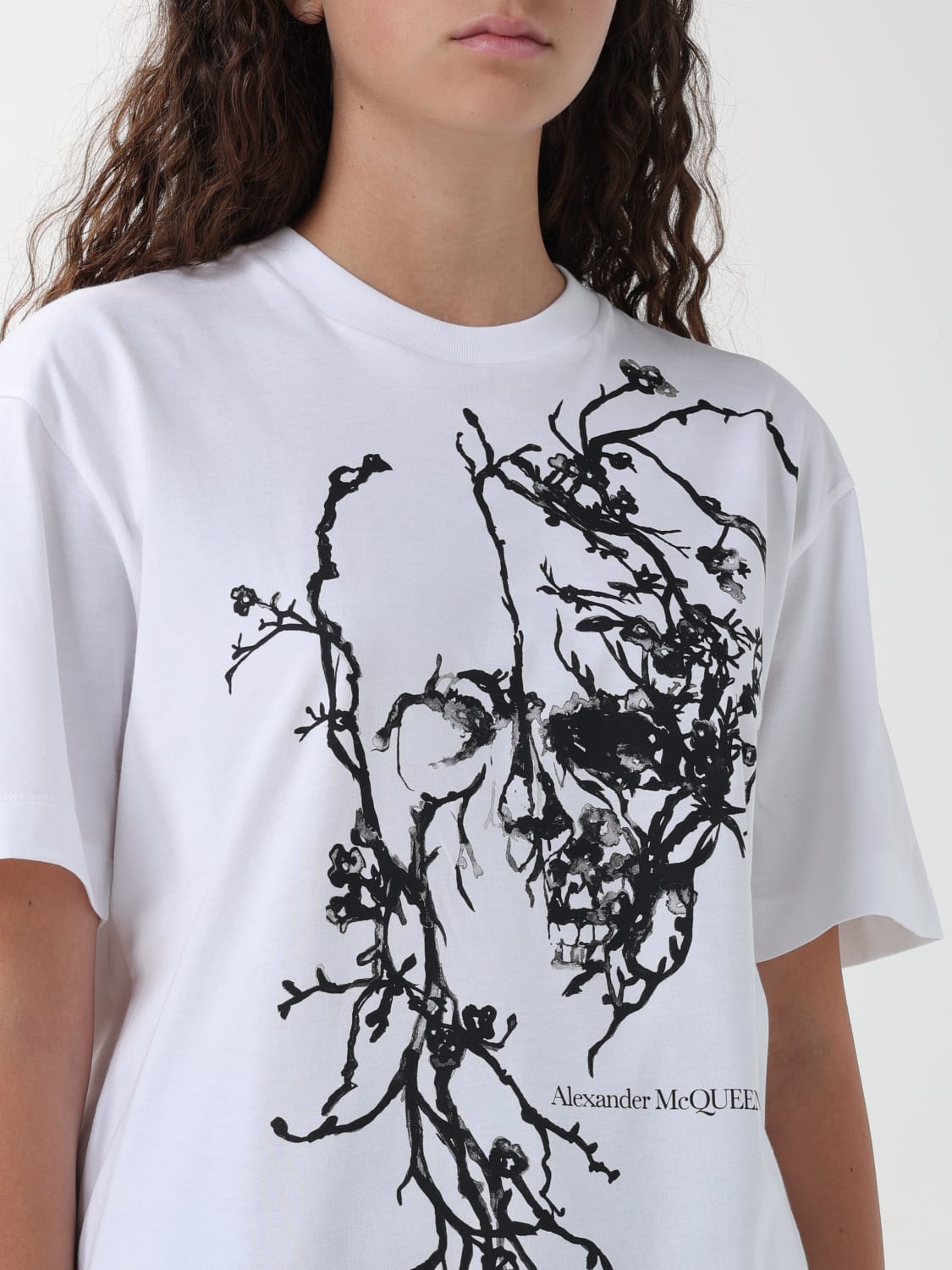 ALEXANDER MCQUEEN T-SHIRT: T-shirt woman Alexander McQueen, White - Img 5