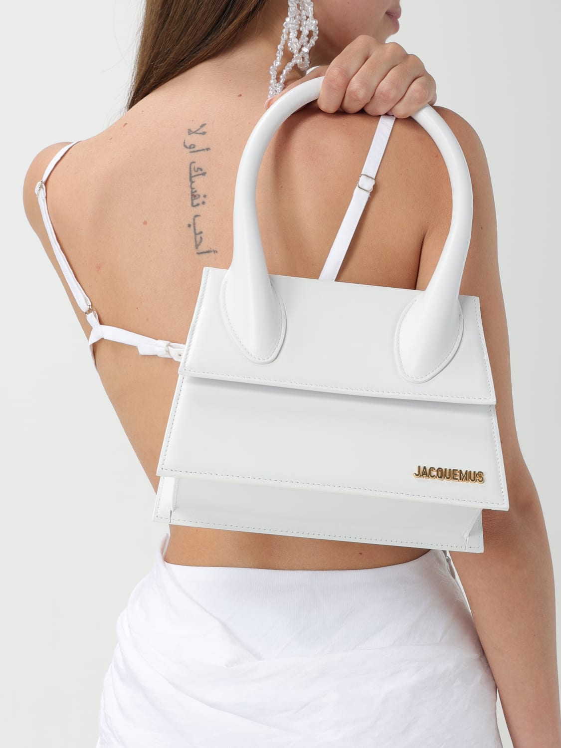 JACQUEMUS HANDBAG: Shoulder bag woman Jacquemus, White - Img 2