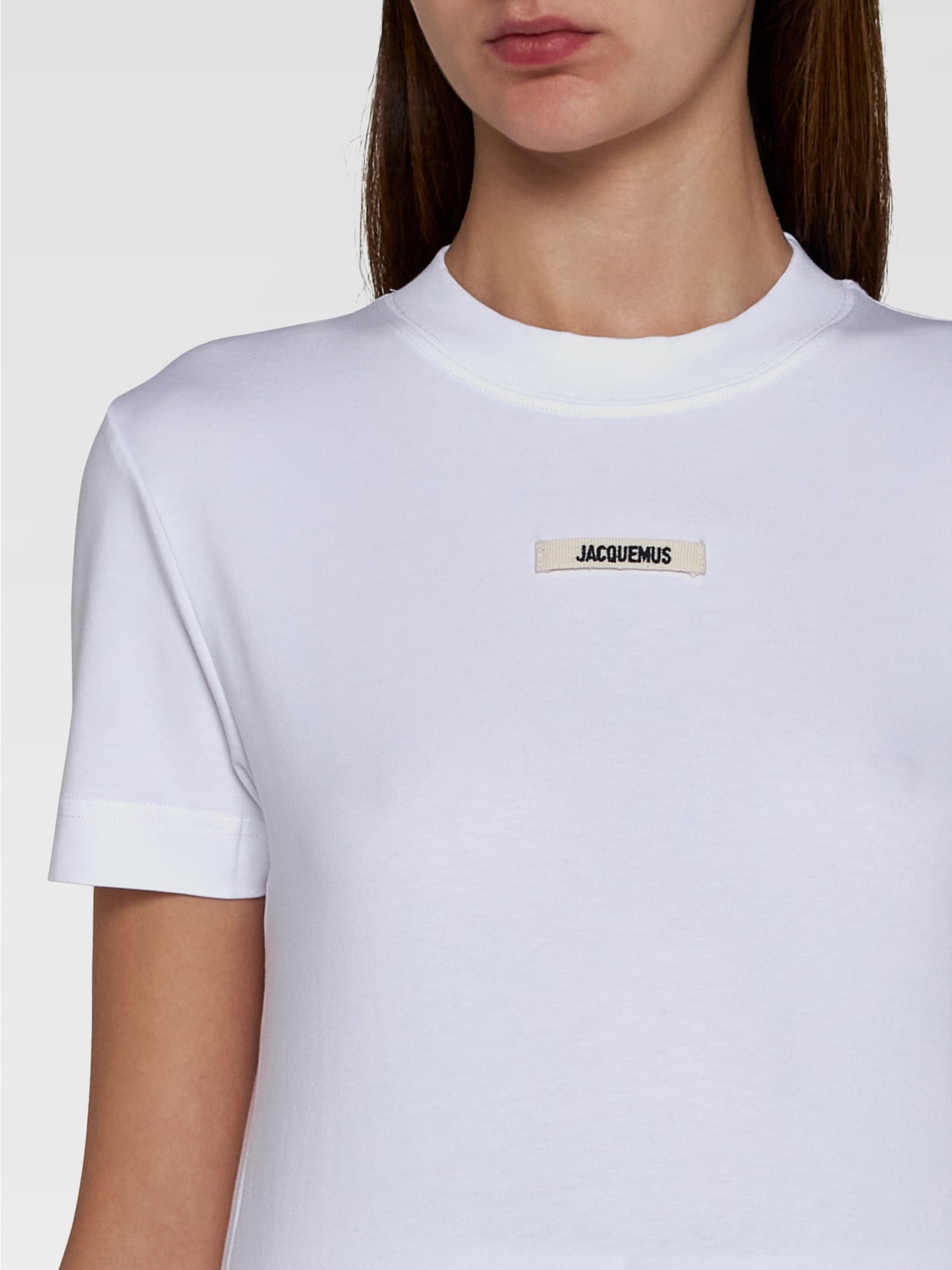 JACQUEMUS: T-shirt woman - White | Jacquemus t-shirt