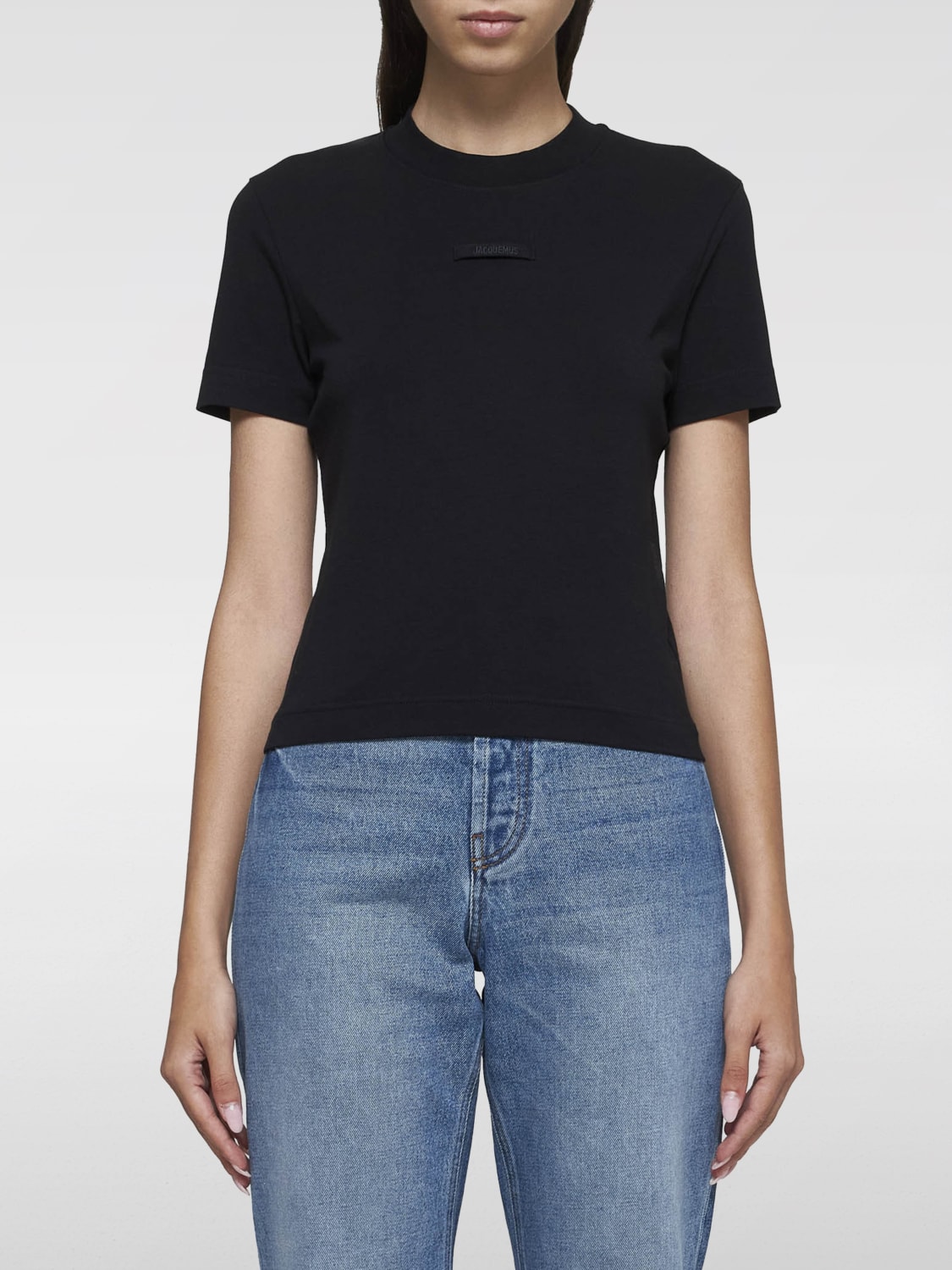 JACQUEMUS T-SHIRT: T-shirt woman Jacquemus, Black - Img 1