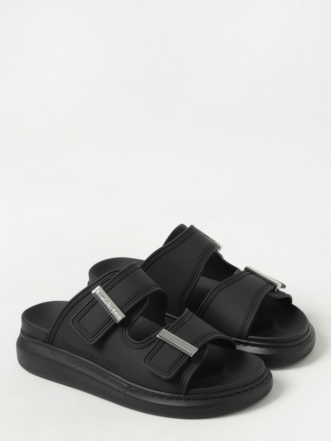 ALEXANDER MCQUEEN FLAT SANDALS: Flat sandals woman Alexander McQueen, Black - Img 2