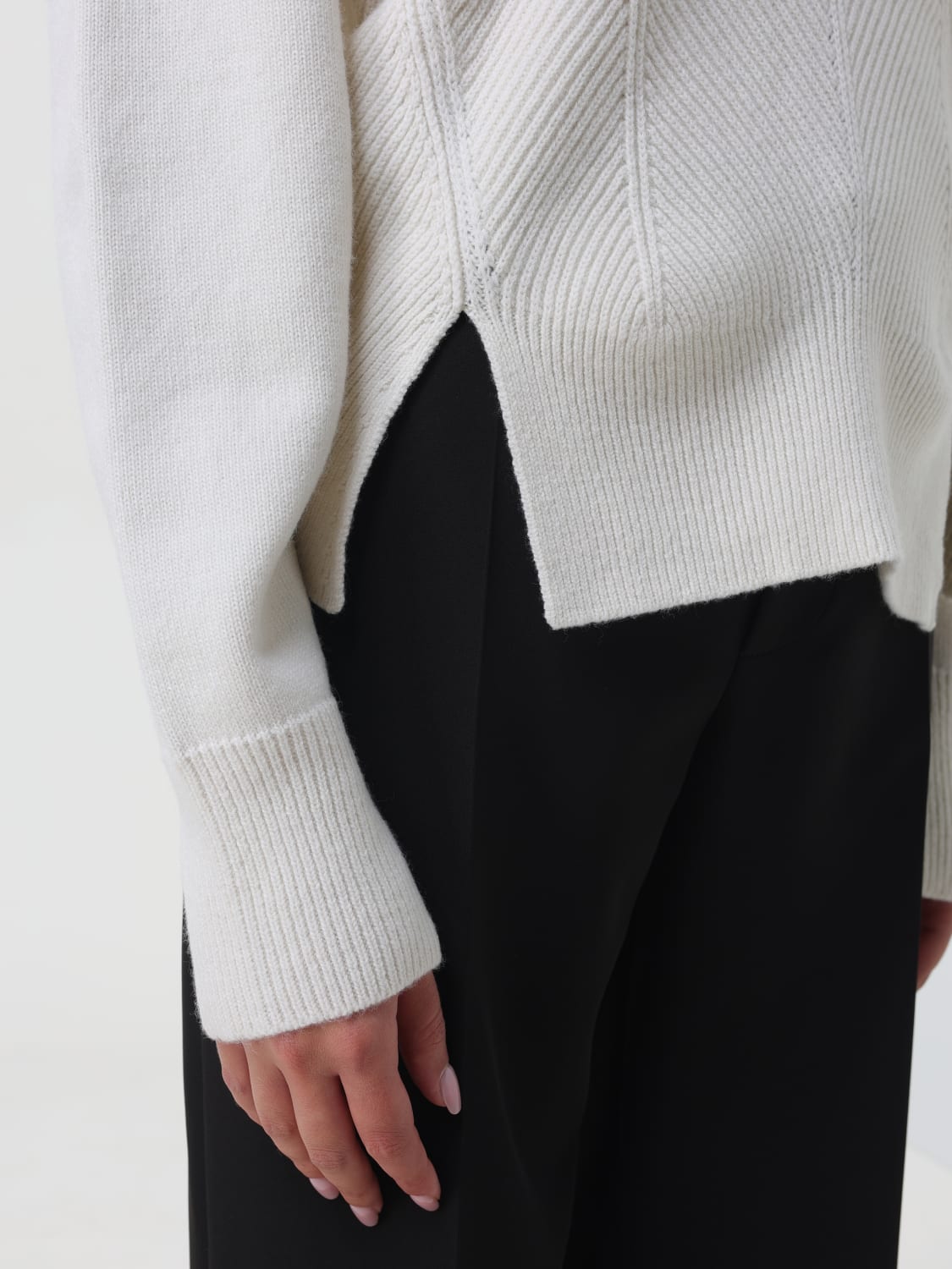 MCQUEEN JERSEY: Cárdigan mujer McQueen, Blanco - Img 4