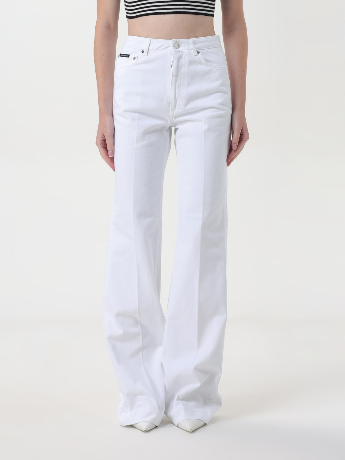 DOLCE & GABBANA JEANS: Jeans femme Dolce & Gabbana, Blanc - Img 1