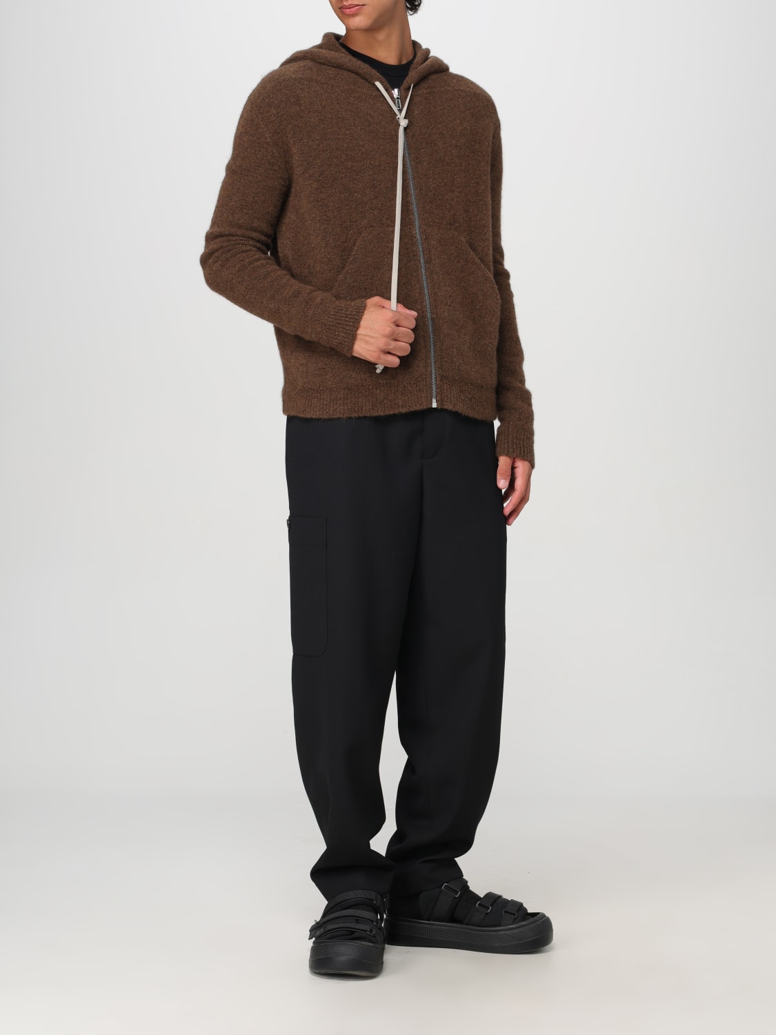 RICK OWENS: Cardigan men - Brown | Rick Owens cardigan