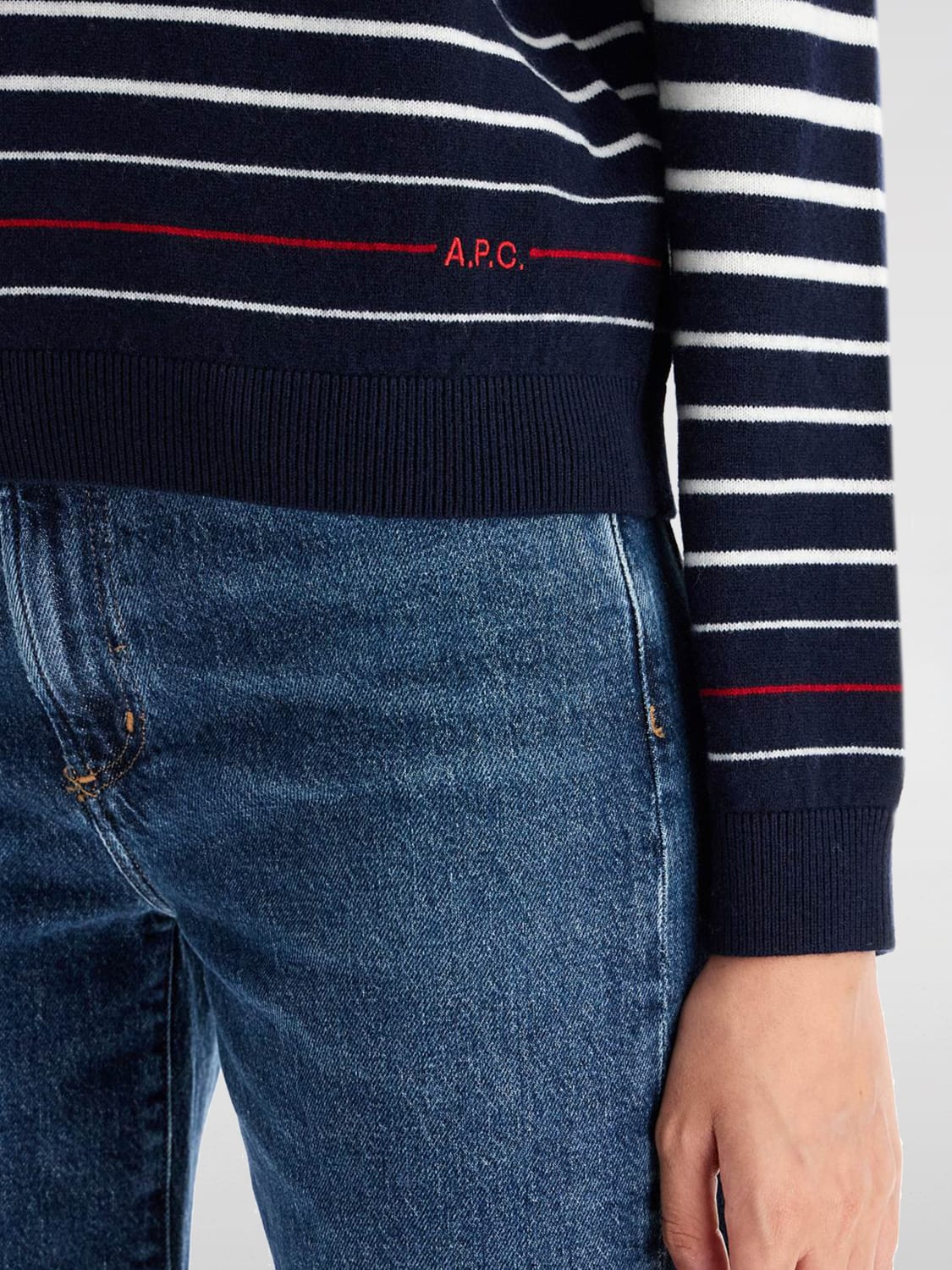 A.P.C. MAGLIA: Maglia A.P.C. in lana a righe , Blue - Img 3