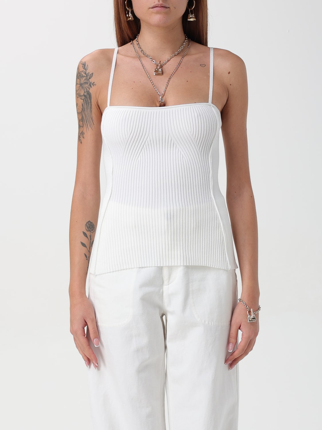 JACQUEMUS TOP: Top femme Jacquemus, Blanc - Img 1