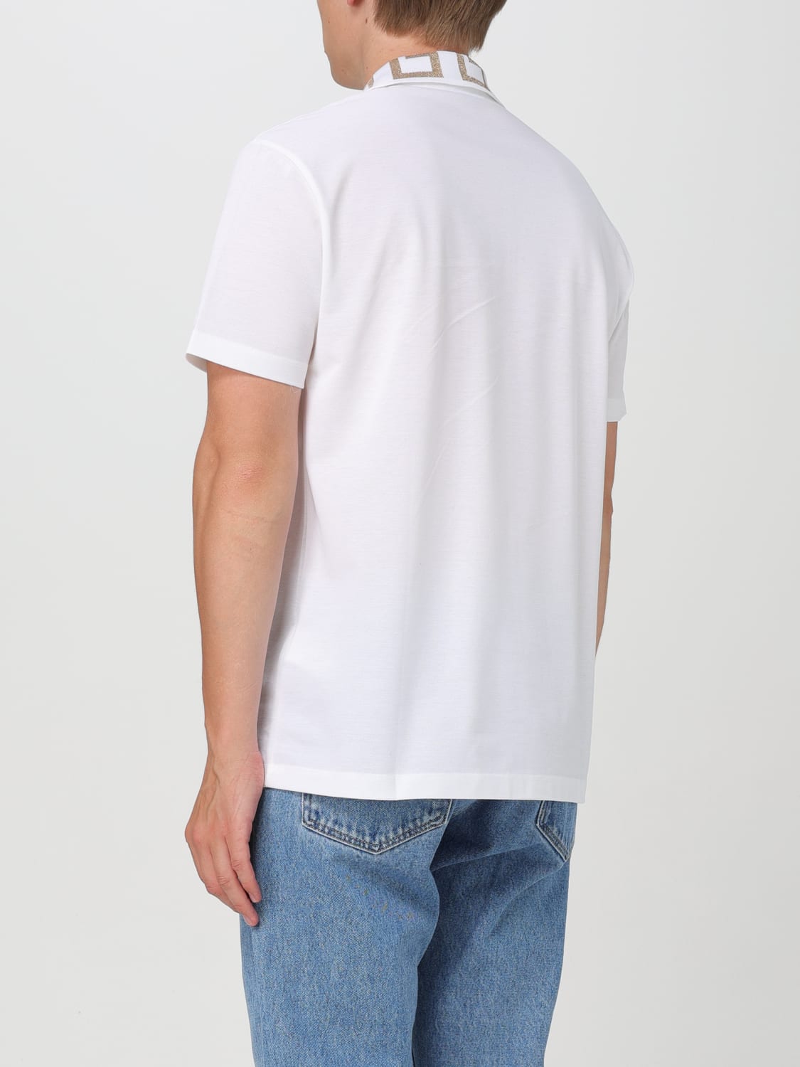 VERSACE POLO SHIRT: Polo shirt men Versace, White - Img 3