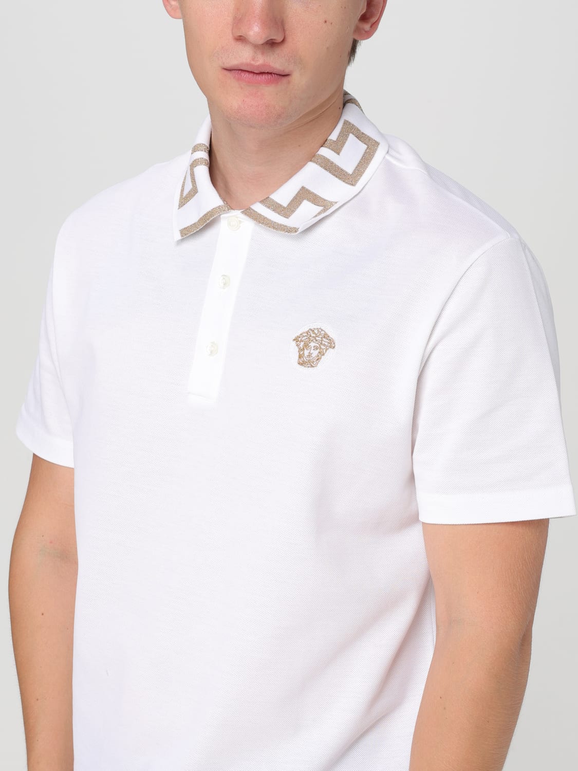 VERSACE POLO SHIRT: Polo shirt men Versace, White - Img 5