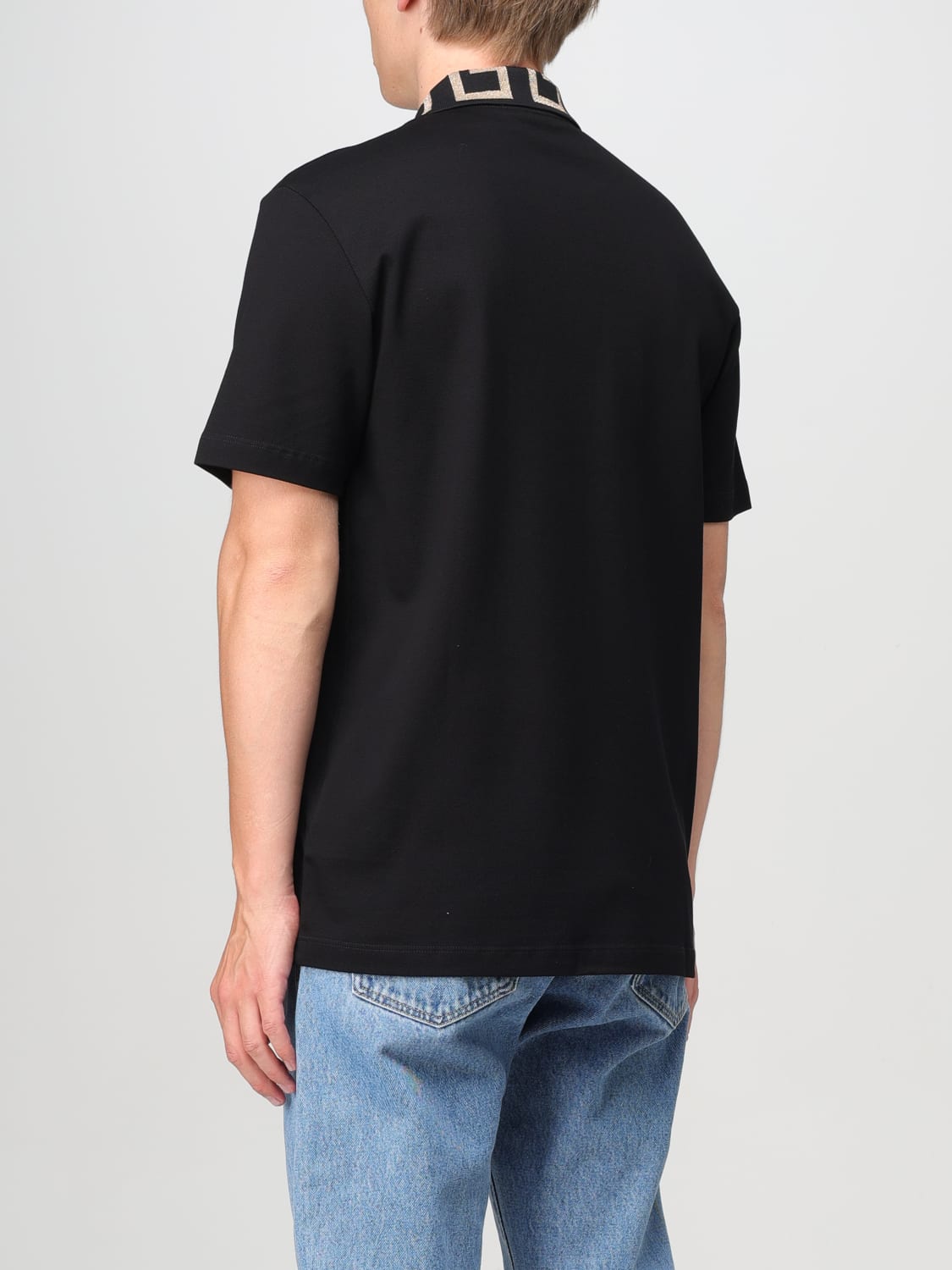 VERSACE POLO SHIRT: Polo shirt men Versace, Black - Img 3