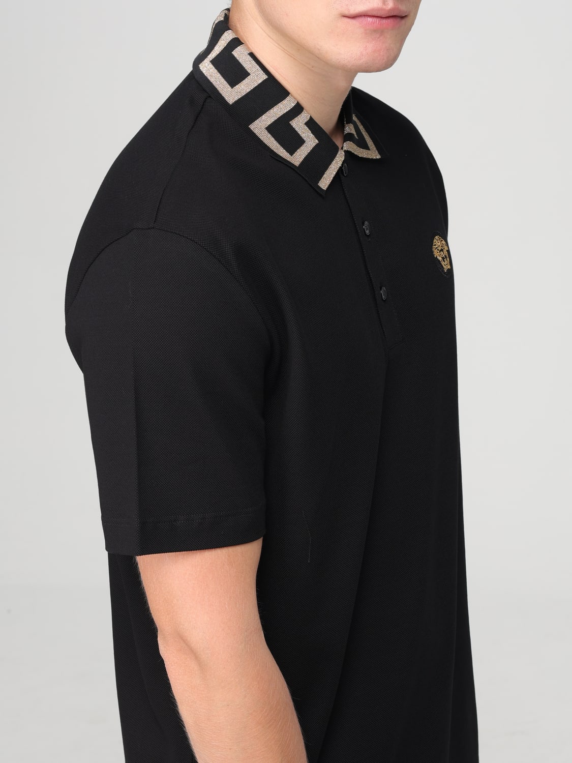 VERSACE POLO SHIRT: Polo shirt men Versace, Black - Img 5