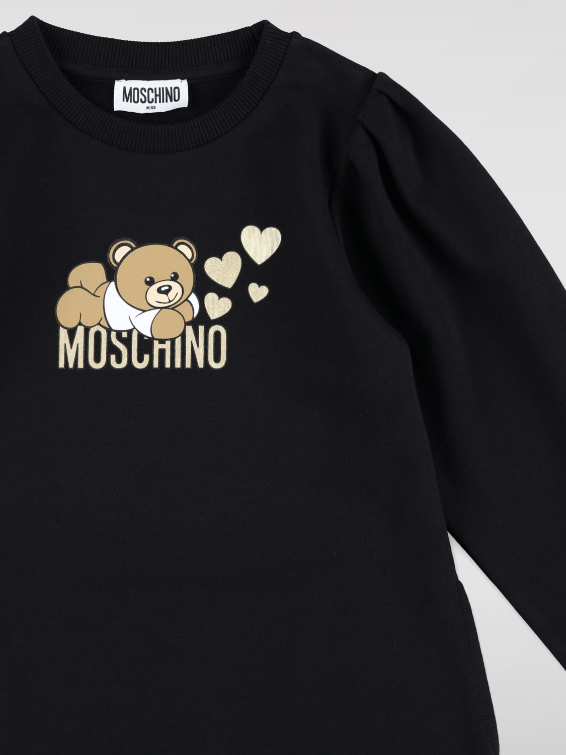 MOSCHINO ABITO: Abito Teddy Moschino in cotone, Nero - Img 3