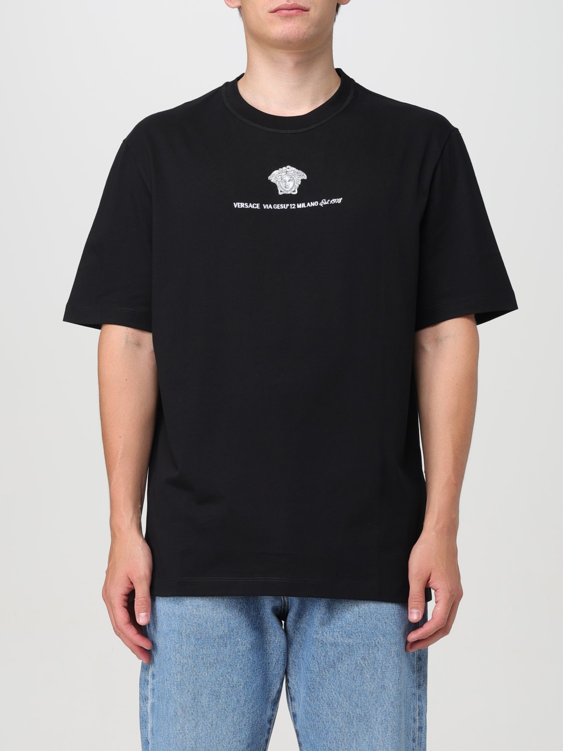 VERSACE T-SHIRT: T-shirt men Versace, Black - Img 1