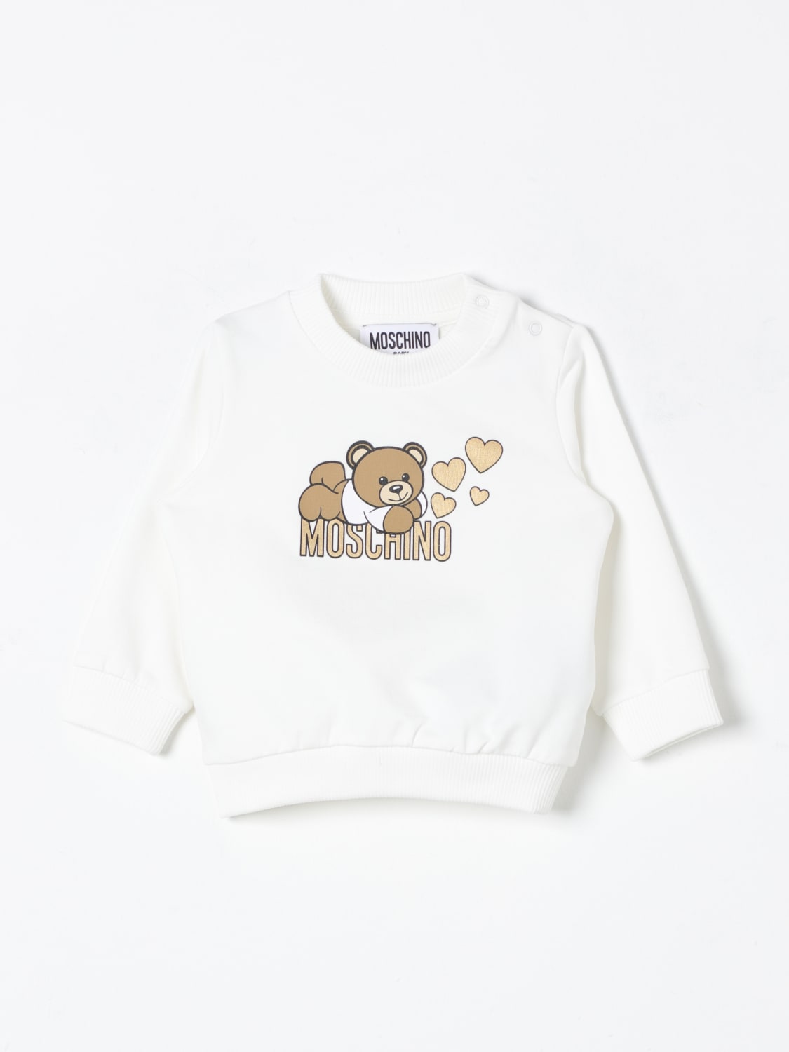 MOSCHINO SWEATER: Sweater kids Moschino, White - Img 1