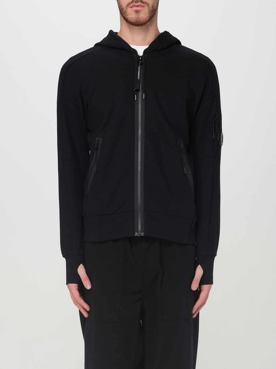 C.P. COMPANY SWEATSHIRT: C.P. Company men's hoodie, Black - Img 1