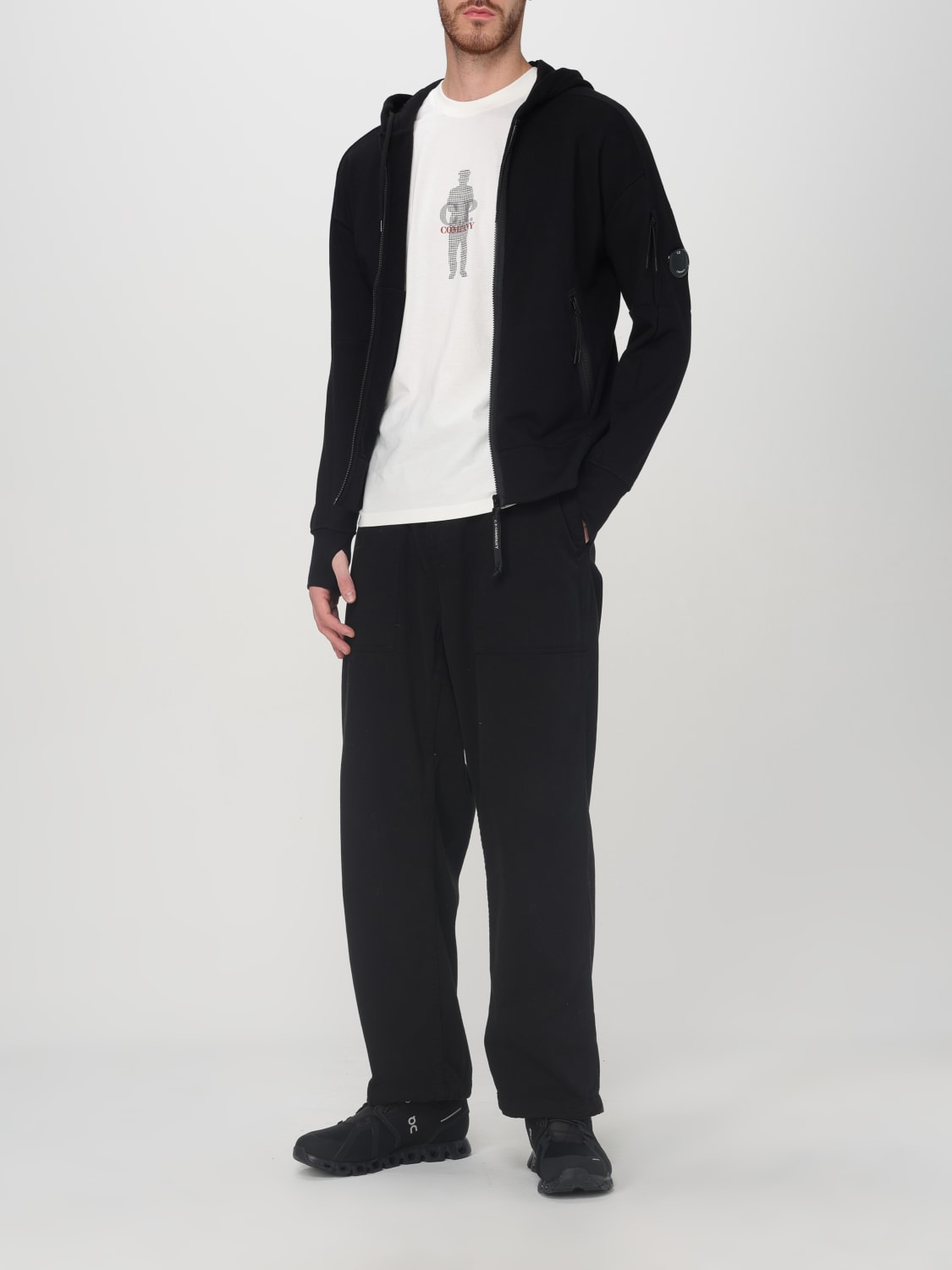 C.P. COMPANY SWEATSHIRT: C.P. Company men's hoodie, Black - Img 2