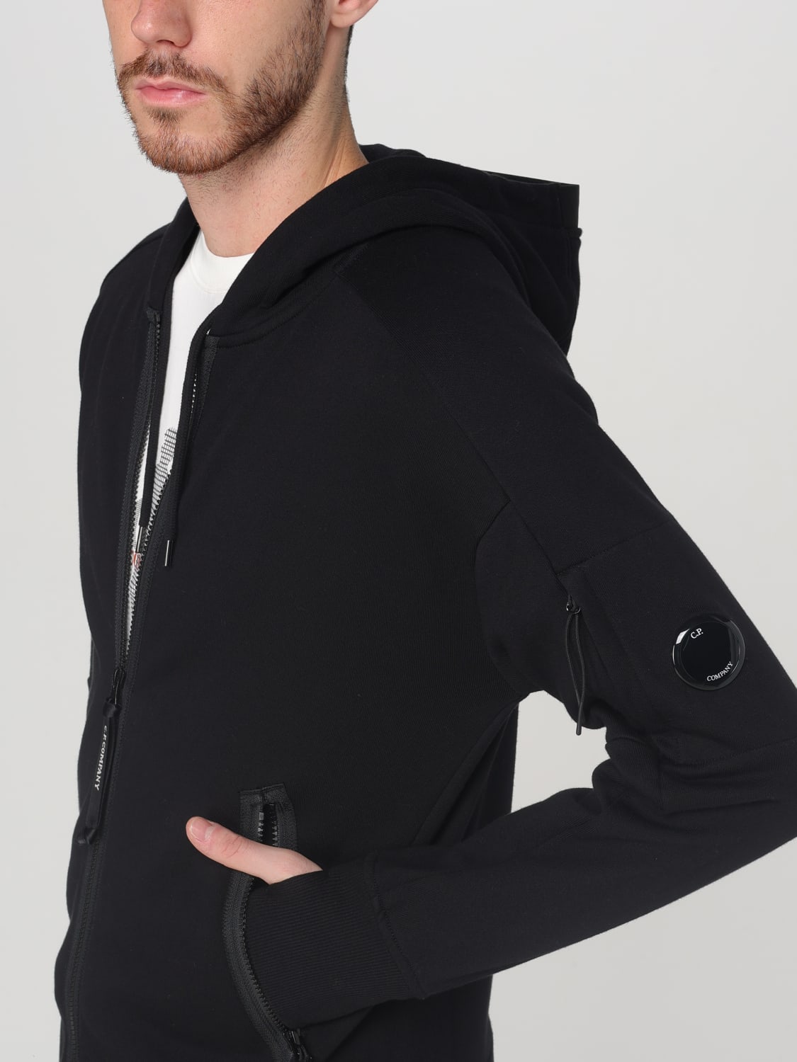 C.P. COMPANY SWEATSHIRT: C.P. Company men's hoodie, Black - Img 5