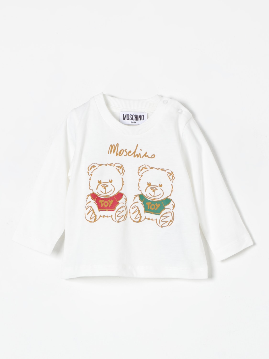 MOSCHINO T-SHIRT: T-shirt in cotone Teddy Moschino, Bianco - Img 1