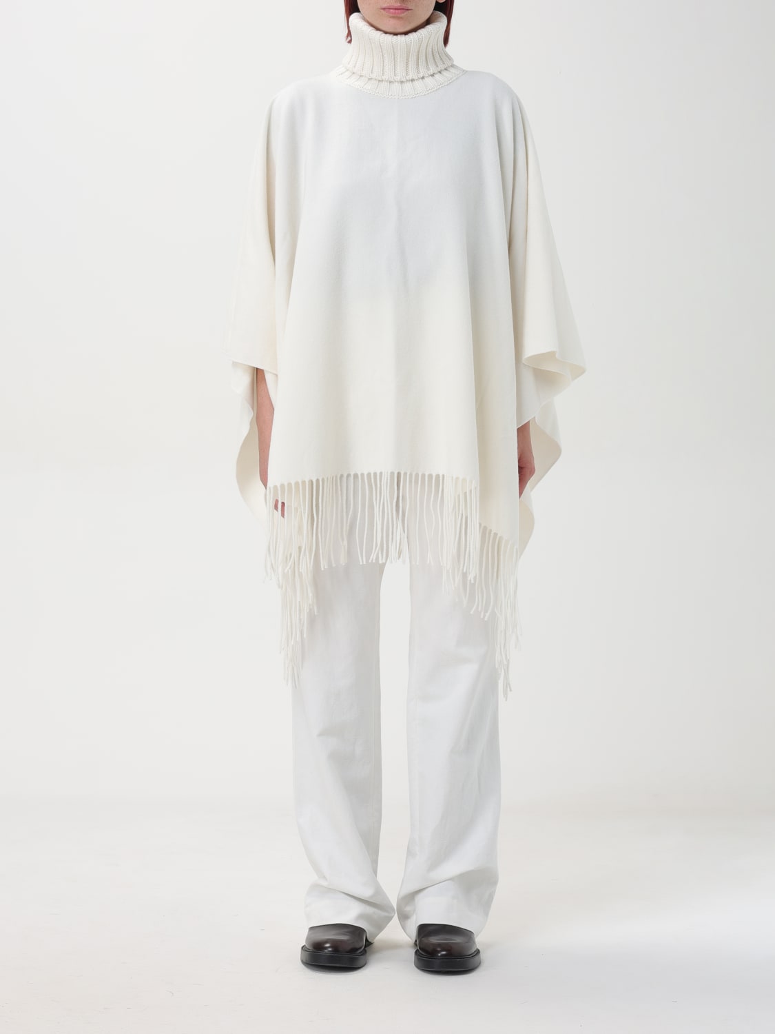 FABIANA FILIPPI CAPE: Shawl woman Fabiana Filippi, Ivory - Img 1