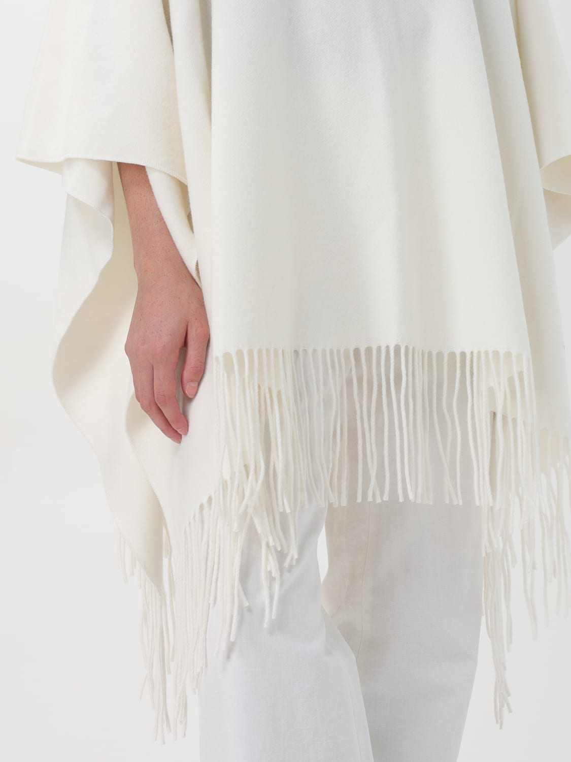 FABIANA FILIPPI CAPE: Shawl woman Fabiana Filippi, Ivory - Img 3