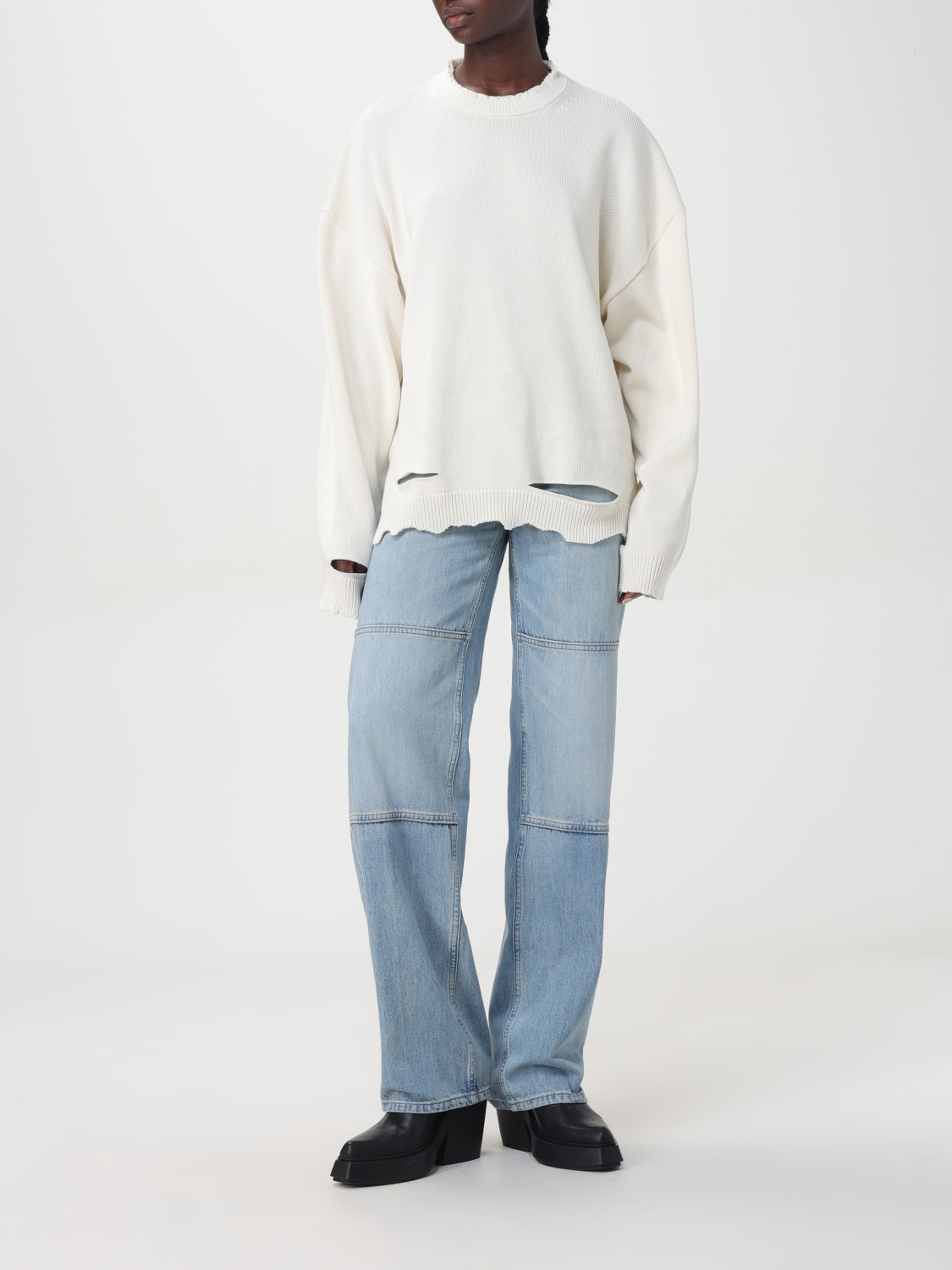 HELMUT LANG MAGLIA: Maglione Helmut Lang in cotone , Bianco - Img 2