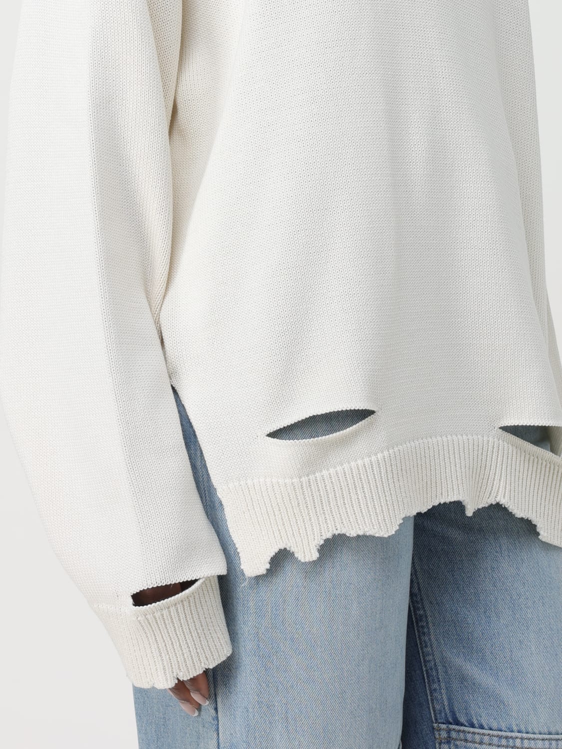 HELMUT LANG MAGLIA: Maglione Helmut Lang in cotone , Bianco - Img 4