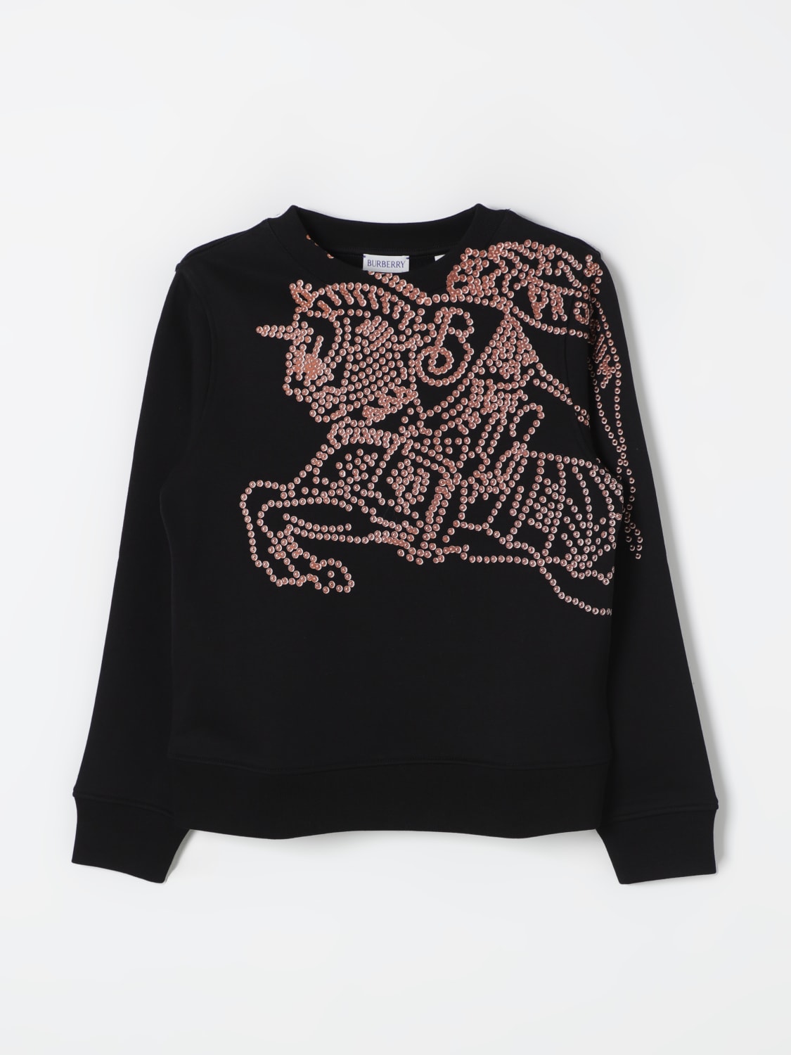 BURBERRY MAGLIA: Felpa Equestrian Knight Burberry in cotone , Nero - Img 1