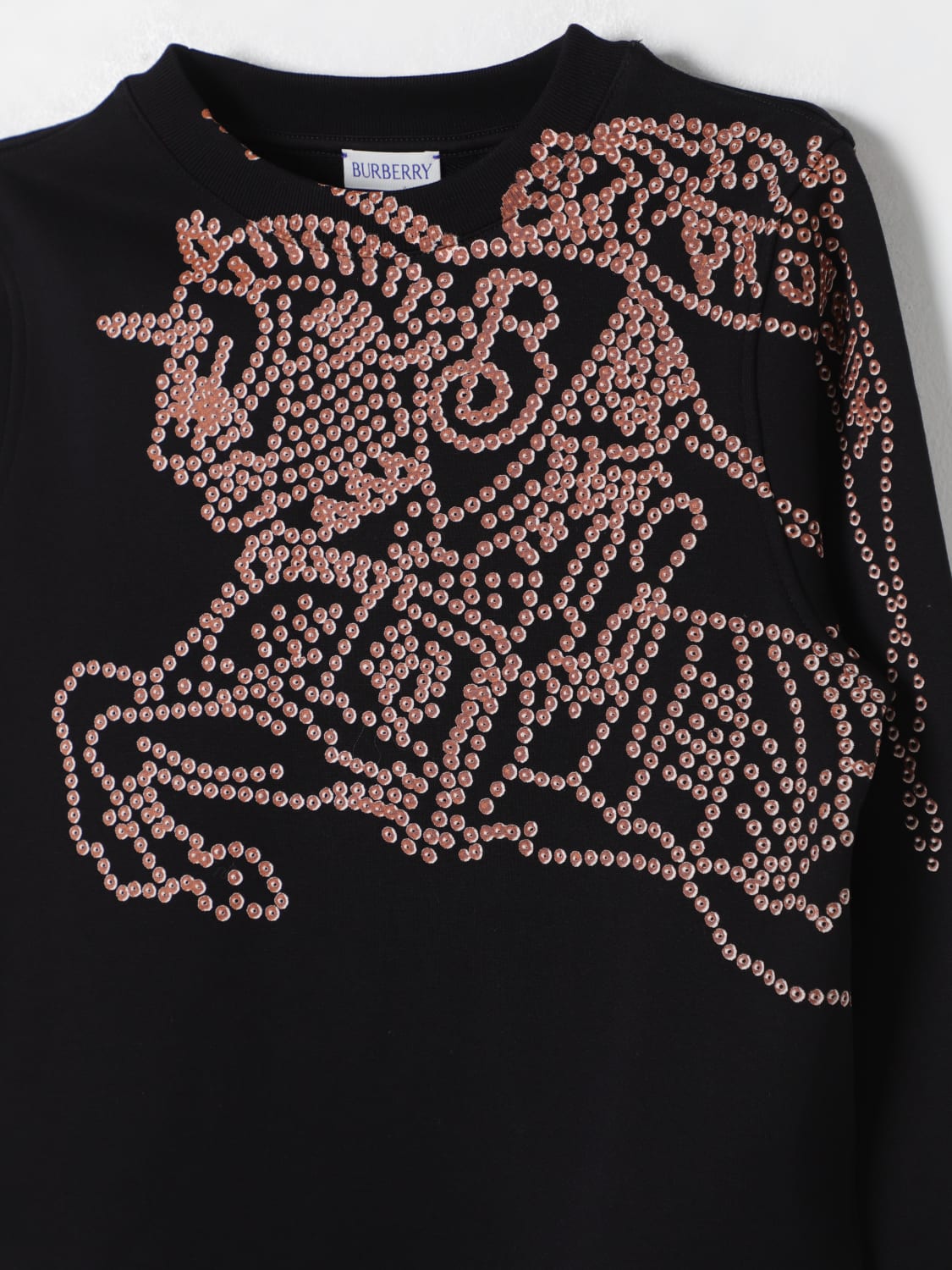 BURBERRY MAGLIA: Felpa Equestrian Knight Burberry in cotone , Nero - Img 3