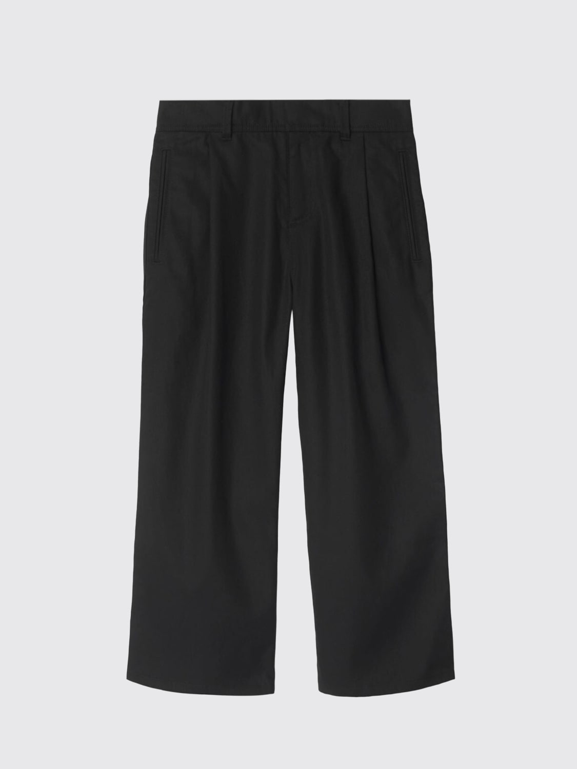 BURBERRY PANTALONE: Pantalone in misto cotone Burberry, Nero - Img 1