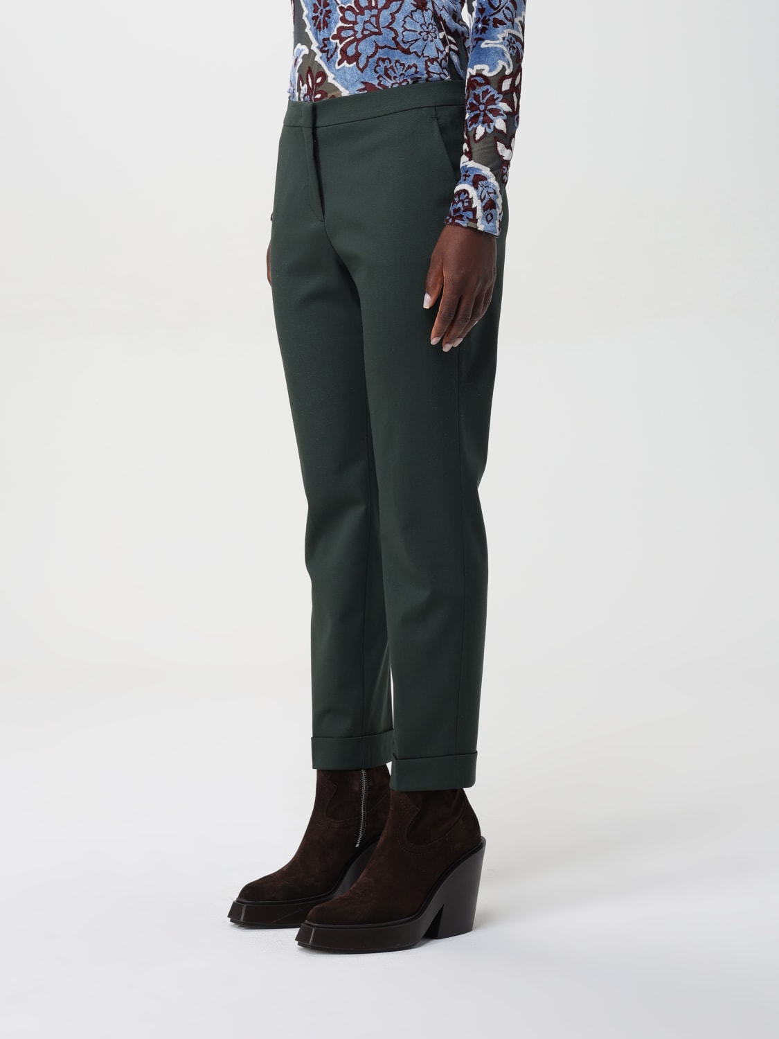 ETRO PANTALON: Pantalon femme Etro, Vert - Img 4