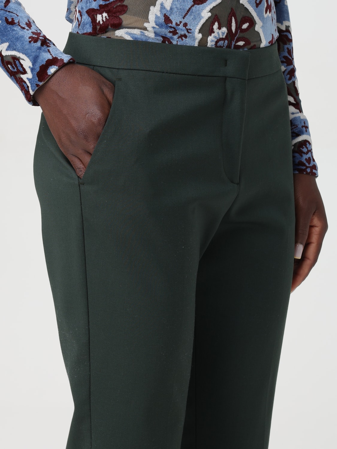 ETRO PANTS: Pants woman Etro, Green - Img 5