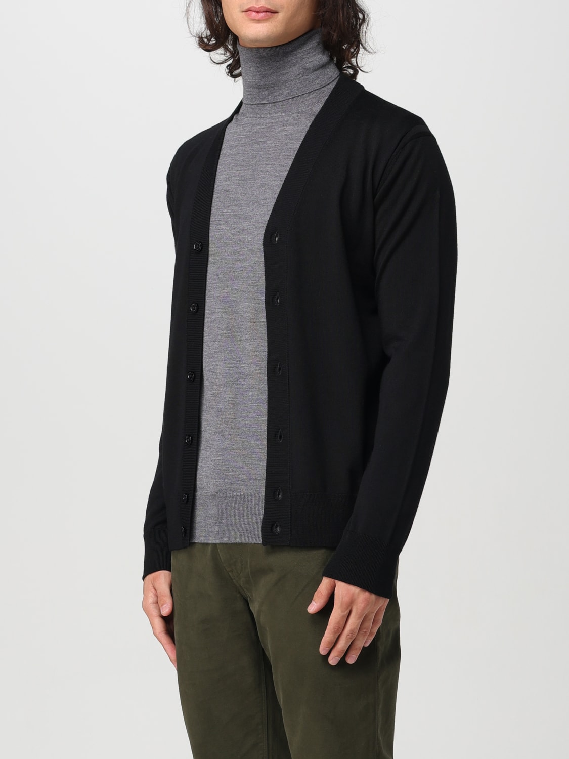 PAOLO PECORA セーター: セーター メンズ Paolo Pecora, ブラック - Img 3