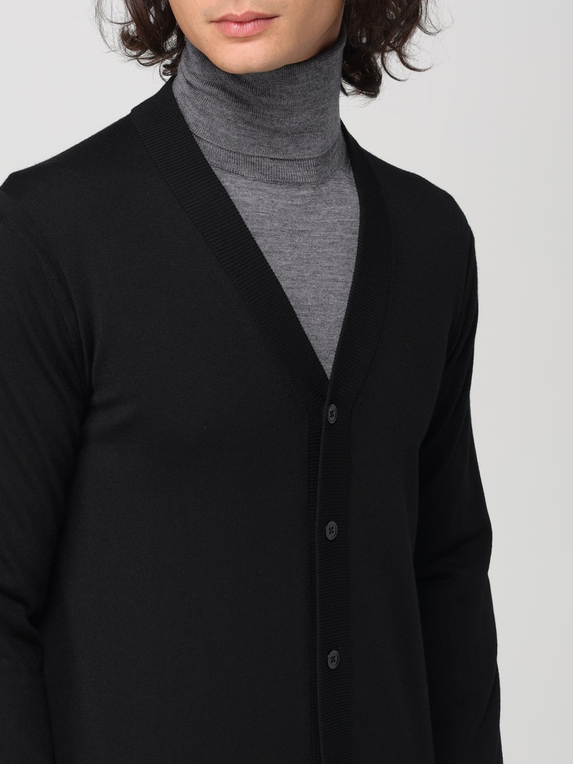 PAOLO PECORA セーター: セーター メンズ Paolo Pecora, ブラック - Img 4