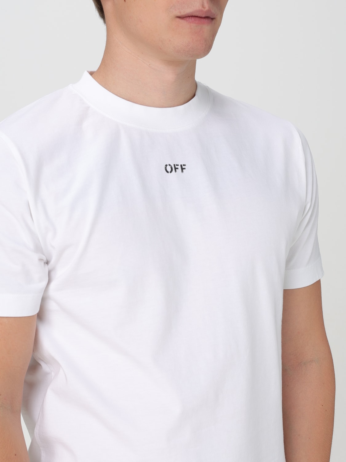 OFF-WHITE T-SHIRT: T-shirt Off-White in cotone con logo , Bianco - Img 5