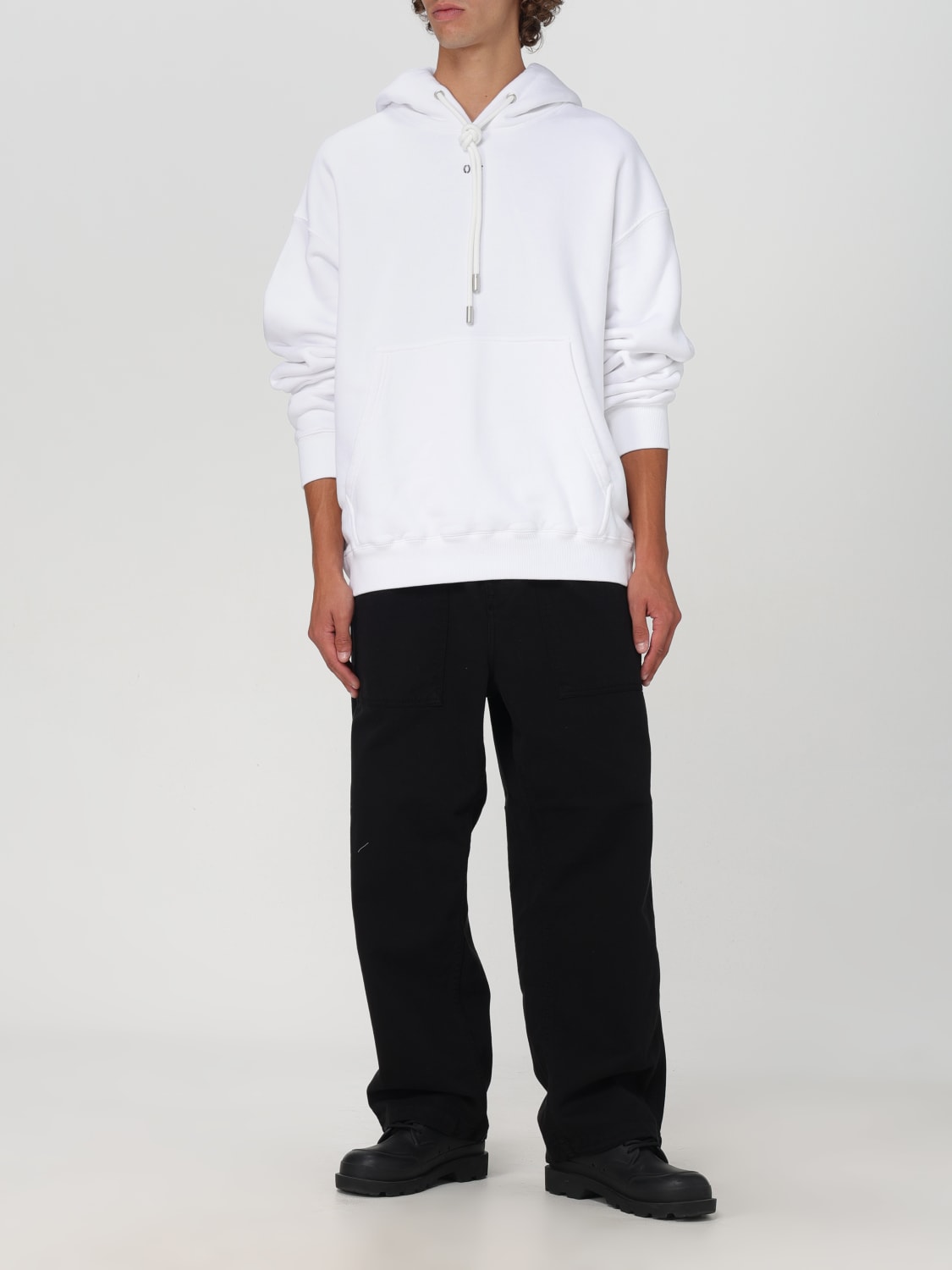 OFF-WHITE FELPA: Felpa con cappuccio Off-White, Bianco - Img 2