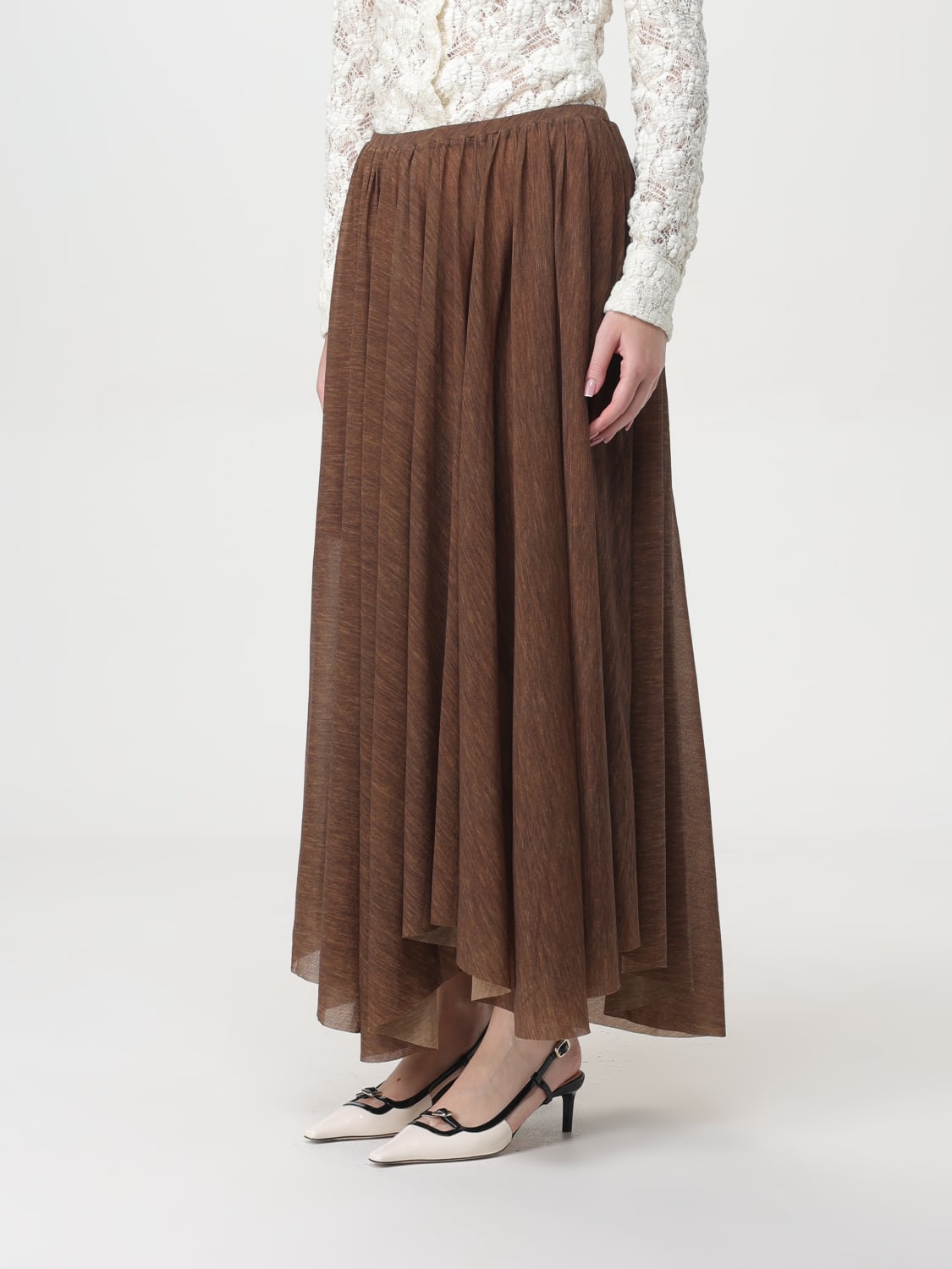 スカート PHILOSOPHY DI LORENZO SERAFINI Woman Skirt Brown 01132120 Philosophy Di Lorenzo Serafini Outlet: Skirt woman - Brown