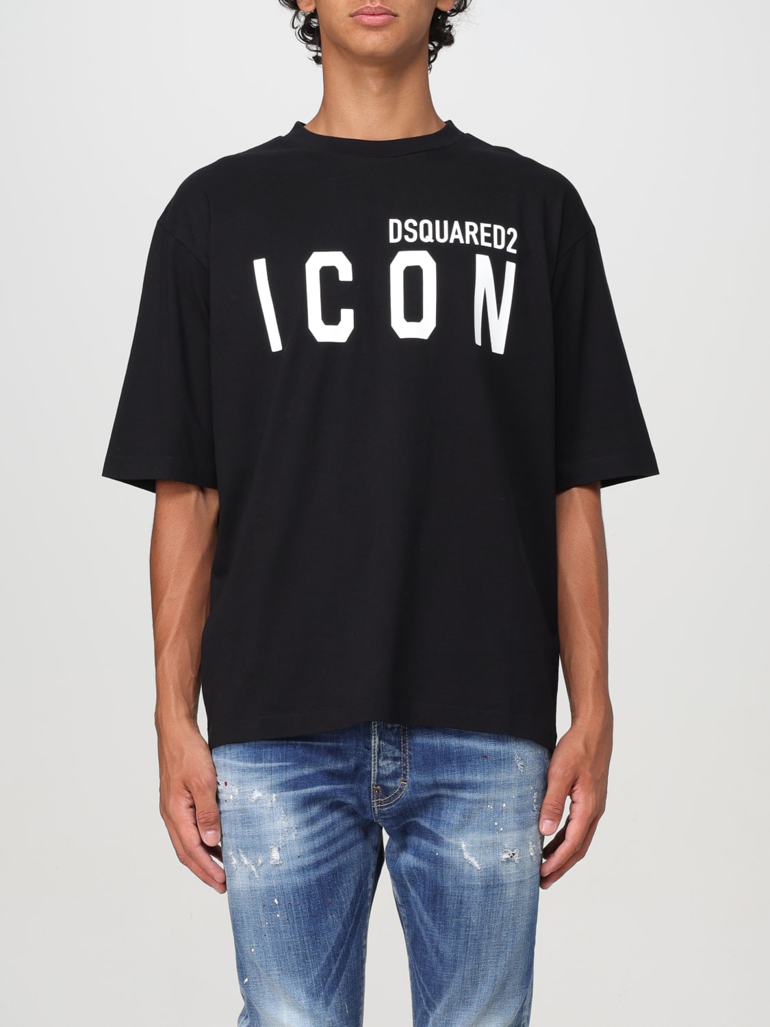 Giglio T-shirt Icon Dsquared2 in cotone con logo