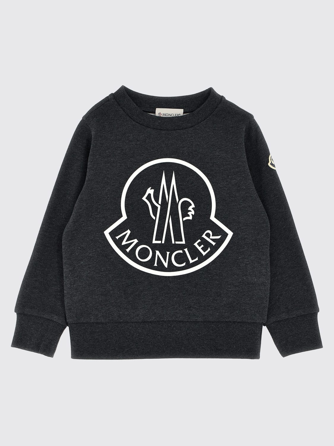 MONCLER SWEATER: Sweater kids Moncler, Grey - Img 1