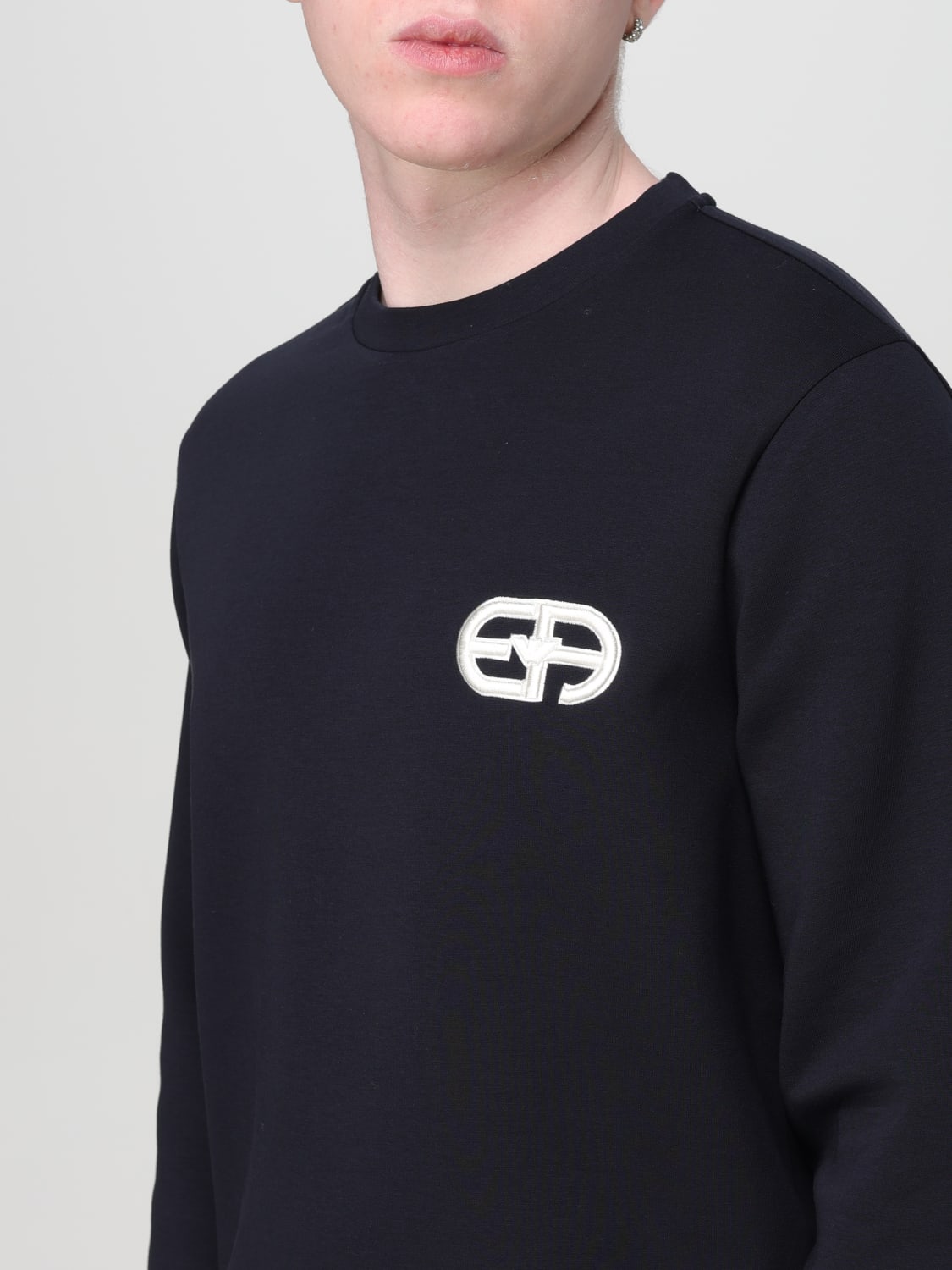 EMPORIO ARMANI SWEATSHIRT: Sweatshirt men Emporio Armani, Blue - Img 4