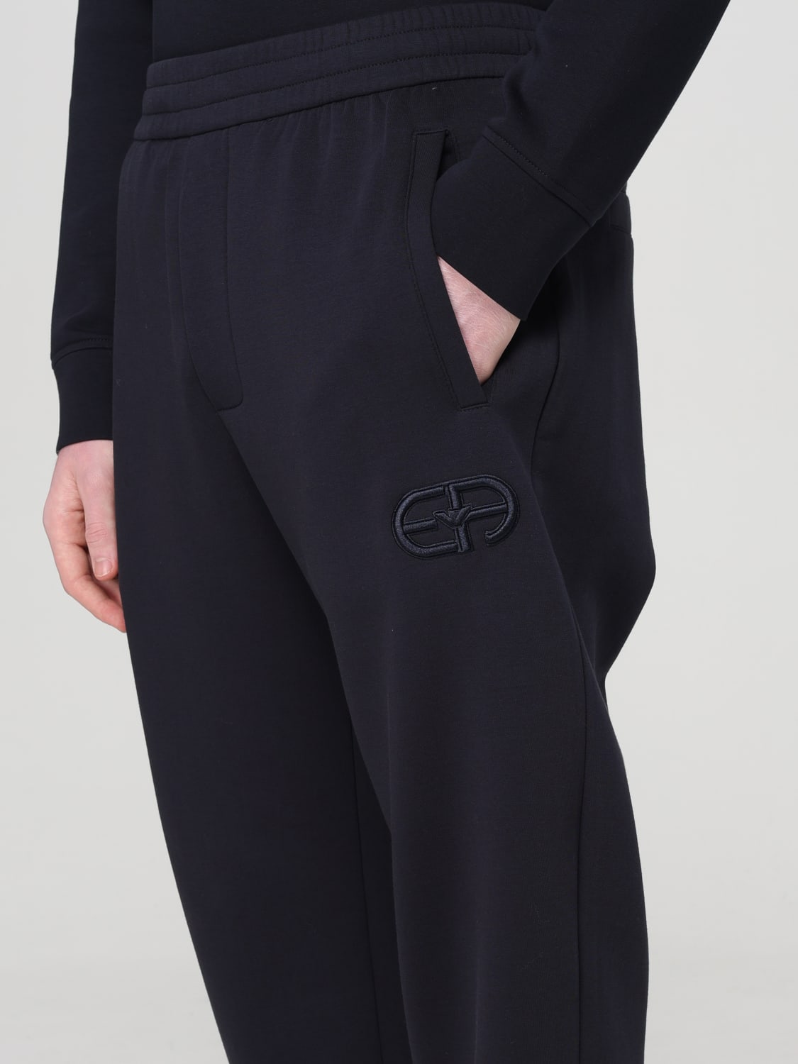 EMPORIO ARMANI PANTALONI: Jogger Emporio Armani in cotone , Blue - Img 4