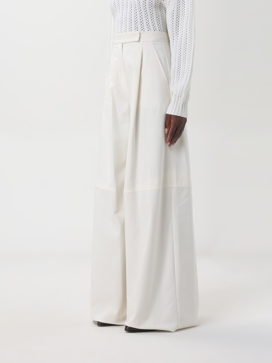 MAX MARA PANTS: Pants woman Max Mara, Cream - Img 4