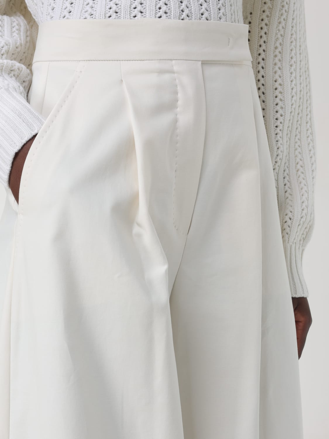 MAX MARA PANTS: Pants woman Max Mara, Cream - Img 5