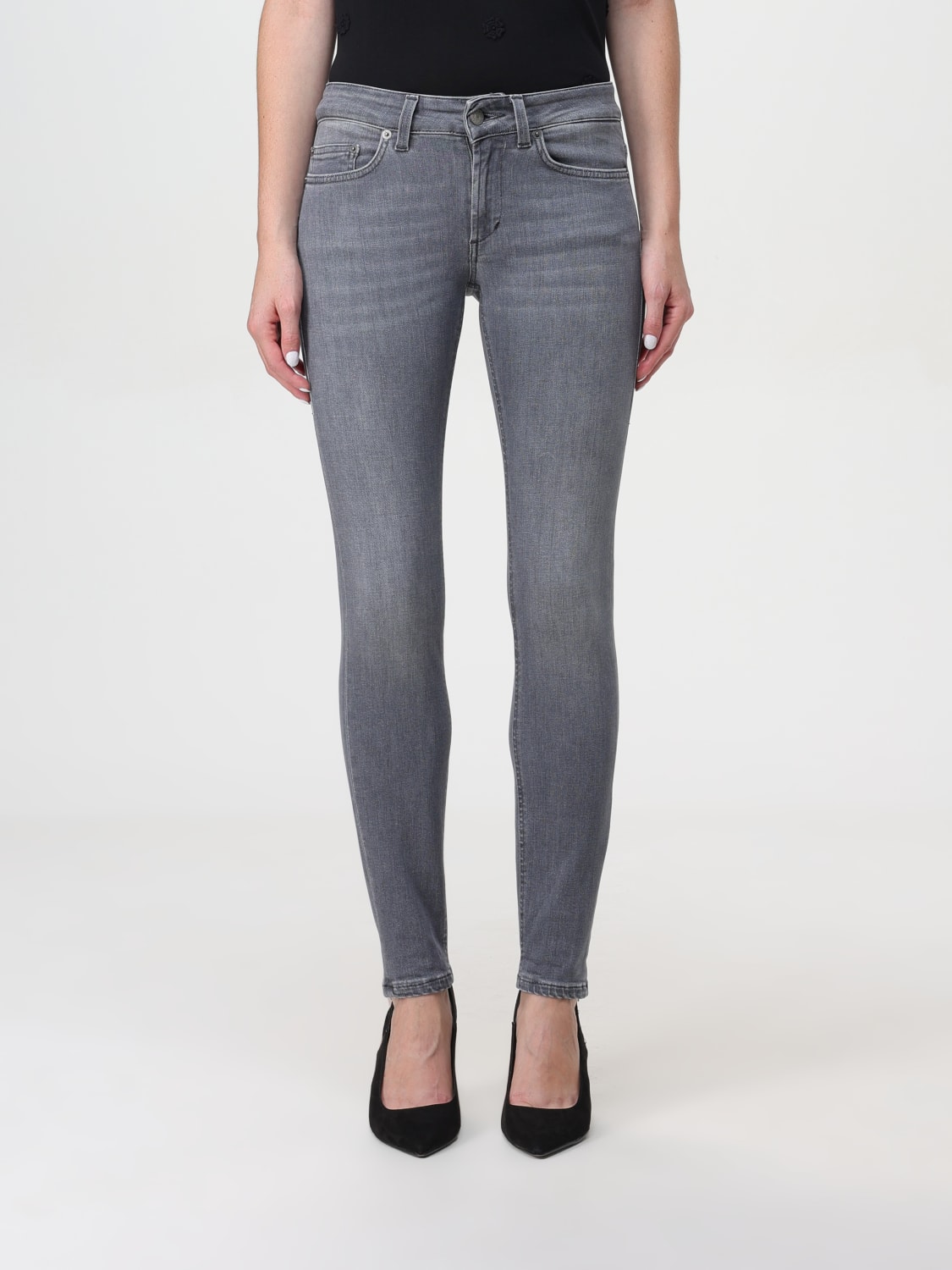 DONDUP JEANS: Jeans Dondup in denim , Grigio - Img 1