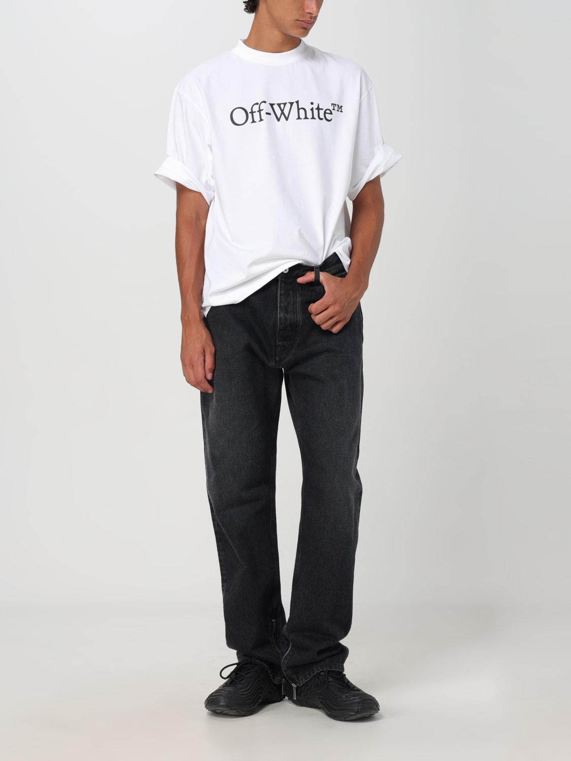 OFF-WHITE JEANS: Jeans men Off-white, Black - Img 2