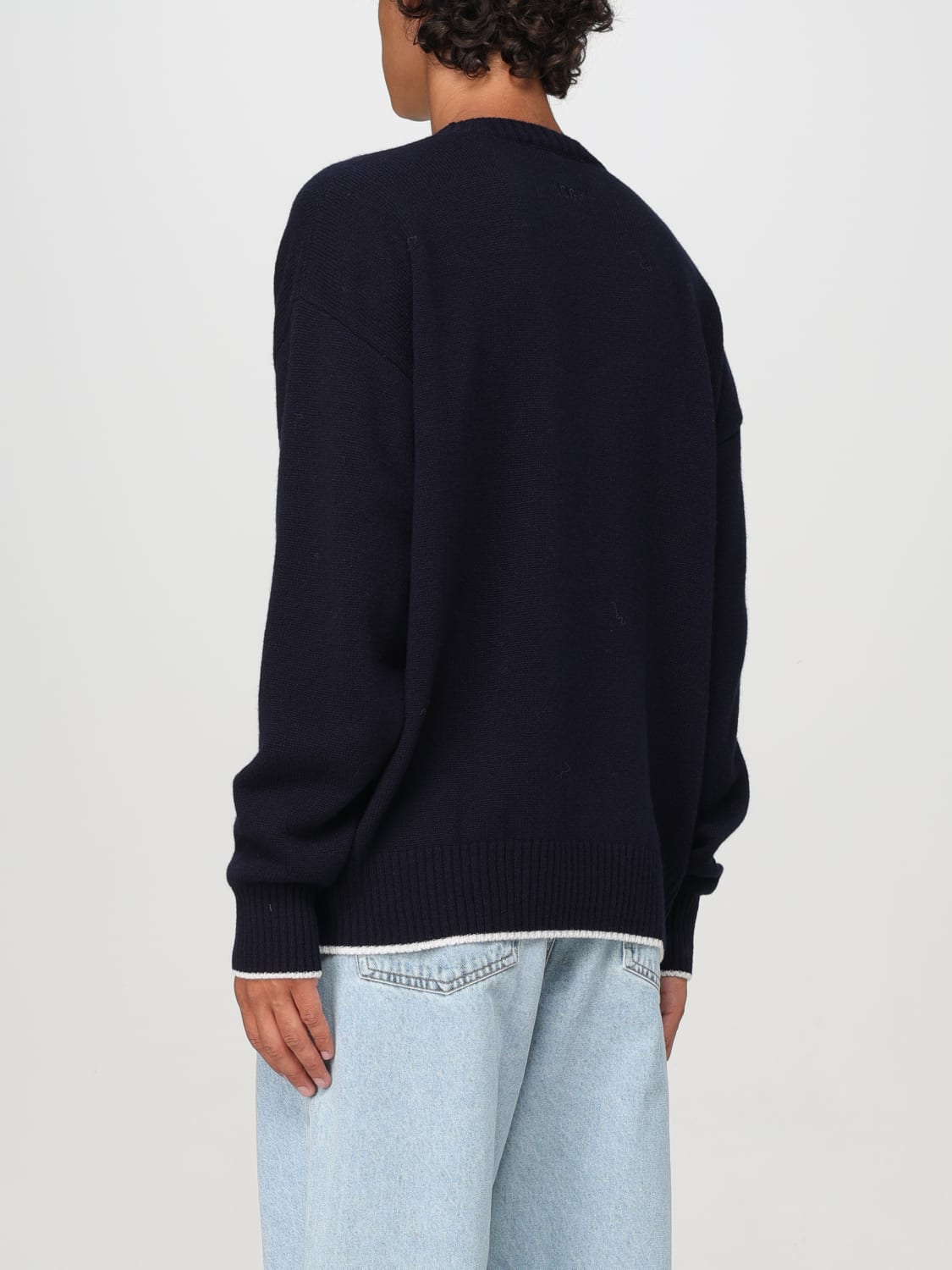 MSGM SWEATER: Sweater men MSGM, Gnawed Blue - Img 2